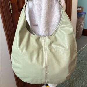Hobo  HOBO bag  shoulder bag  smooth icy sage color Leather  single handle strap